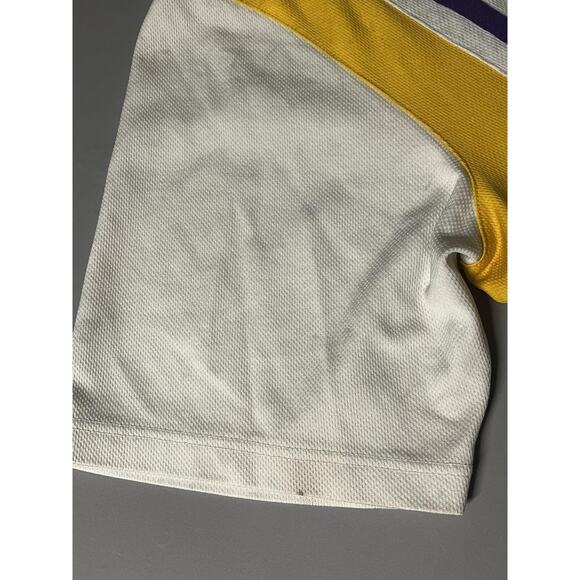 Los Angeles Lakers Shirt Mens 2XL White Purple Gold NBA Basketball Nike Half Zip - Picture 10 of 16